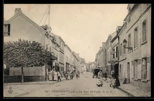 AK Franconville, La Rue de Paris