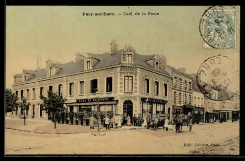 AK Pacy-sur-Eure, Café de la Poste