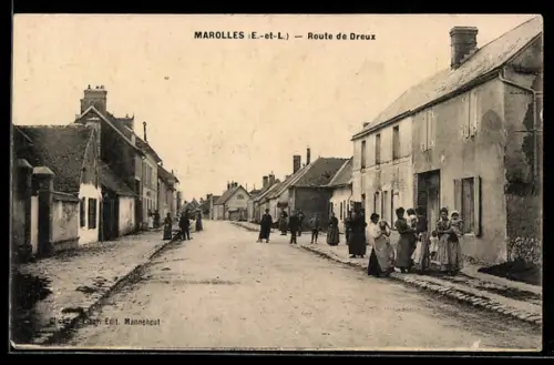 AK Marolles /E.-et-L., Route de Dreux