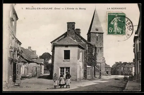 AK Bellou-en-Houlme /Orne, L`Entrée du Bourg