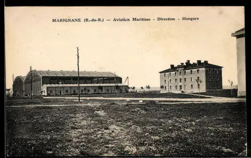 AK Marignane /B.-du-R., Aviation Maritime, Direction, Hangars