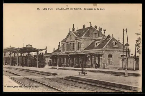 AK Chatillon-sur-Seine /Côte-d`Or, Intérieur de la Gare, Bahnhof