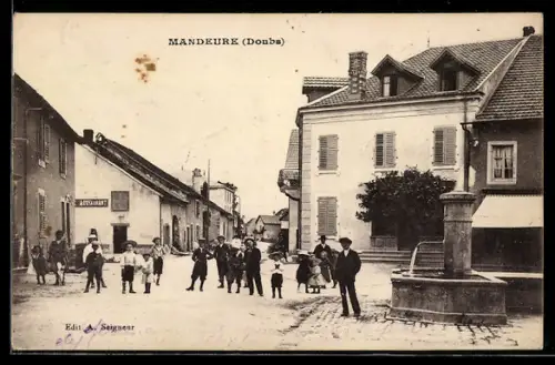AK Mandeure /Doubs, Une rue