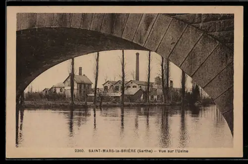 AK Saint-Mars-la-Brière /Sarthe, Vue sur l`Usine