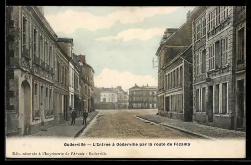 AK Goderville, L`Entrée à Goderville par la route de Fécamp