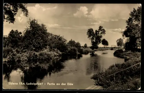 AK Eldena /Ludwigslust, Partie an der Elde