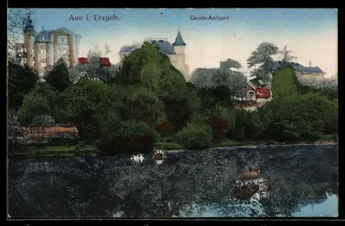 AK Aue i. Erzgeb., Carola-Anlagen