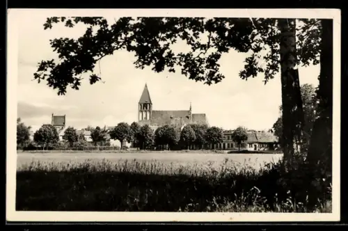 AK Grimmen, Teilansicht mit Kirche