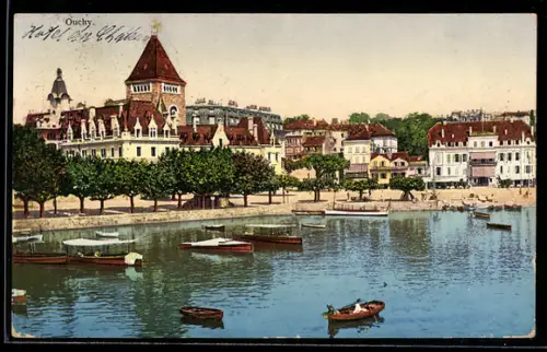 AK Ouchy, Uferpartie mit Schloss