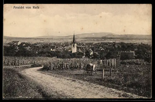 AK Rafz, Teilansicht mit Kirche