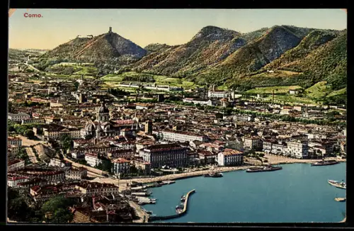 AK Como, Teilansicht mit Kirche