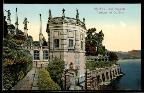 AK Isola Bella /Lago Maggiore, Torrione nel Giardino