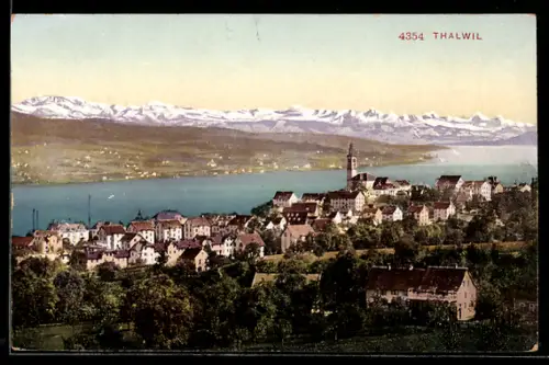 AK Thalwil, Teilansicht mit Kirche