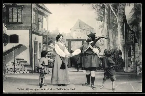 AK Altdorf, Tell-Aufführungen, Tells Abschied