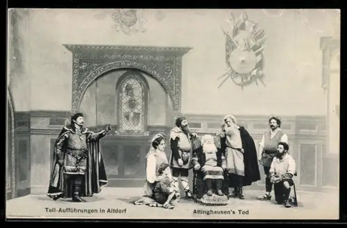AK Altdorf, Tell-Aufführungen, Attinghausens Tod