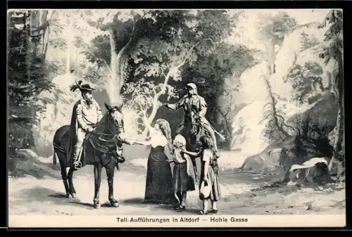 AK Altdorf, Tell-Aufführung, Hohle Gasse