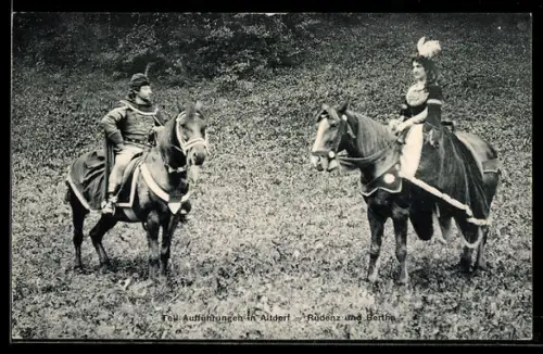 AK Altdorf, Tell-Aufführungen, Rudenz und Bertha