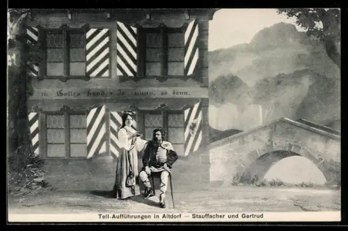 AK Altdorf, Tell-Aufführungen, Stauffacher und Gertrud