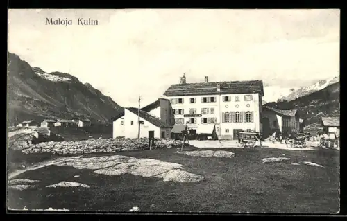 AK Maloja, Maloja Kulm, Blick auf das Hotel