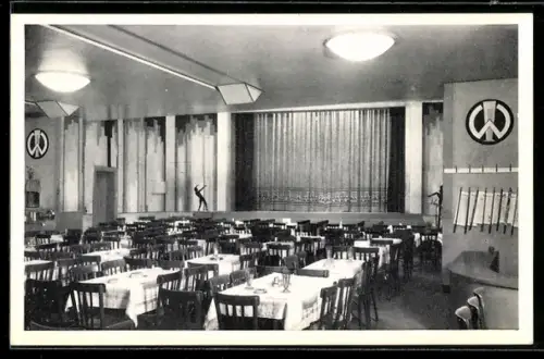 AK Basel, Restaurant-Variete Clara, Innenansicht