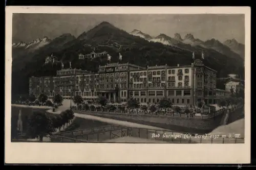 AK Bad Gurnigel, Blick zum Hotel