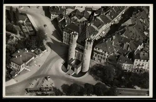 AK Basel, Spalentor als Fliegeraufnahme