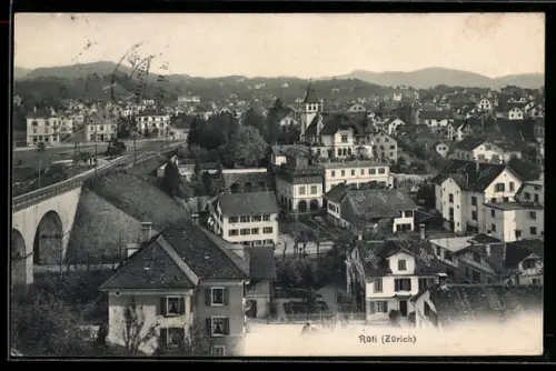 AK Rüti, Ortspartie an der Bahnstrecke