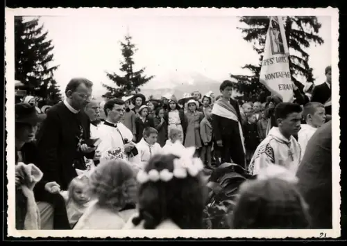 Foto-AK Crans-Montana, Prozession