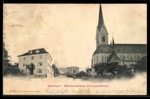 AK Rorschach, Mariabergstrasse und Jugendkirche