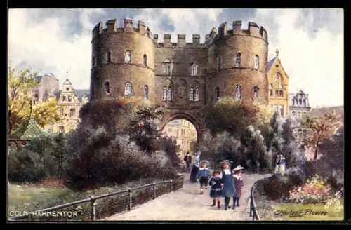 Künstler-AK Charles F. Flower: Cöln, am Hahnentor