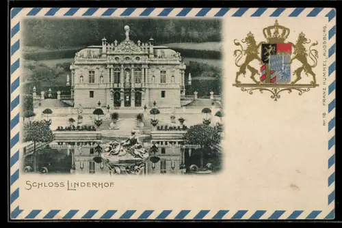 AK Ettal, Partie am Schloss Linderhof