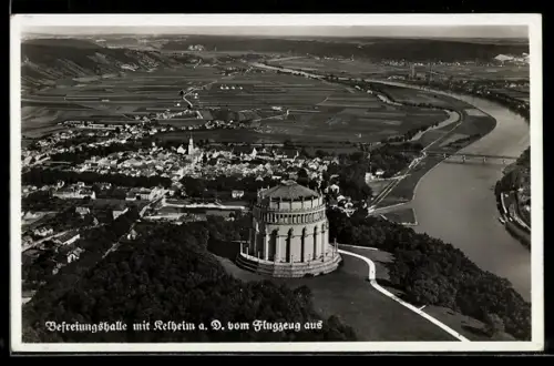 AK Kelheim, Befreiungshalle vom Flugzeug aus