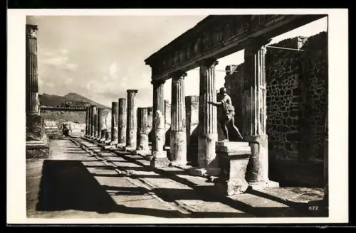 AK Neapel, Pompeji, Tempel des Apollo