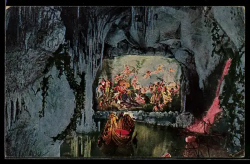 Künstler-AK Ettal, Schloss Linderhof, Blaue Grotte