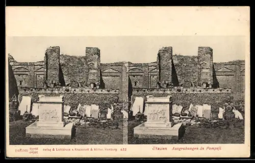 Stereo-AK Pompeji, Ausgrabungen