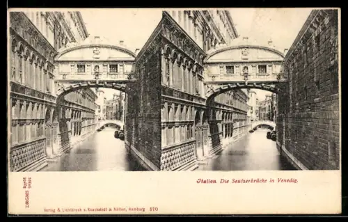 Stereo-AK Venedig, Die Seufzerbrücke