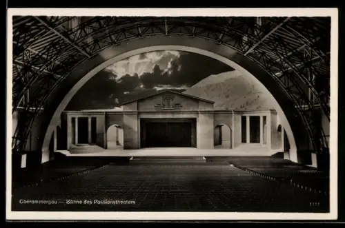 AK Oberammergau, Passionsspiele, Bühne des Passionstheaters