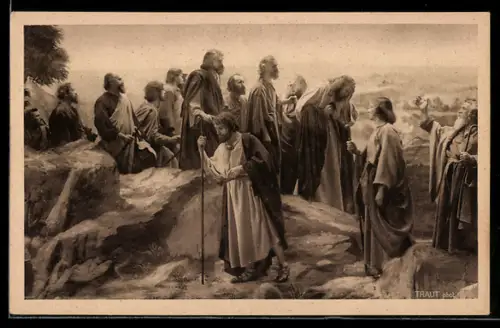 AK Oberammergau, Gang nach Jerusalem bei den Passionsspielen 1922