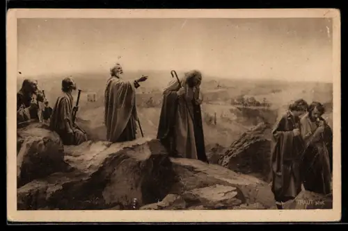 AK Passionsspiele Oberammergau 1922, Jesus weint über Jerusalem