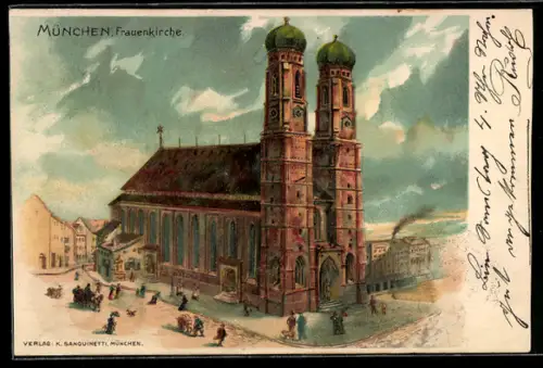 Lithographie München, Frauenkirche