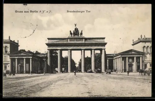 AK Berlin, Blick auf das Brandenburger Tor