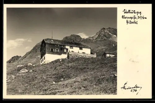 AK Edel-Hütte, Ansicht gegen Ahornspitze