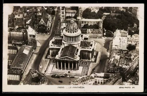 AK Paris, Le Panthéon, vue aérienne