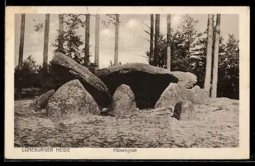 AK Fallingbostel, Hünengrab in der Lüneburger Heide