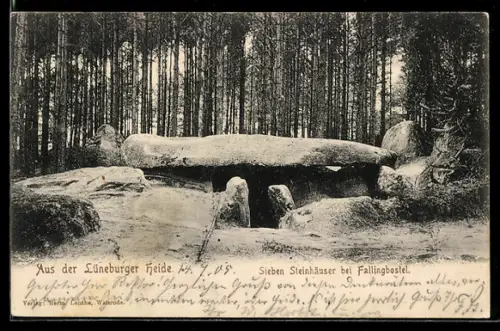 AK Fallingbostel /Lüneburger Heide, Sieben Steinhäuser, Ausgrabung
