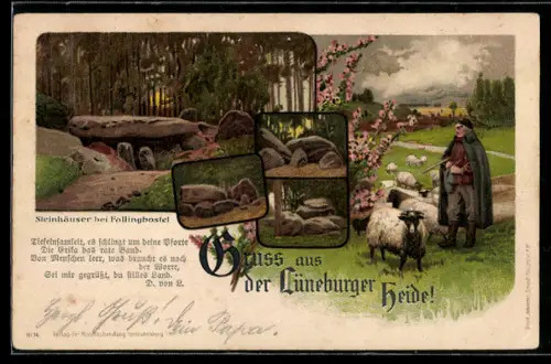 AK Fallingbostel Steinhäuser in der Lüneburger Heide, Schäfer