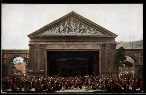 AK Oberammergau, Passionsspiele, 1922, Einzug in Jerusalem