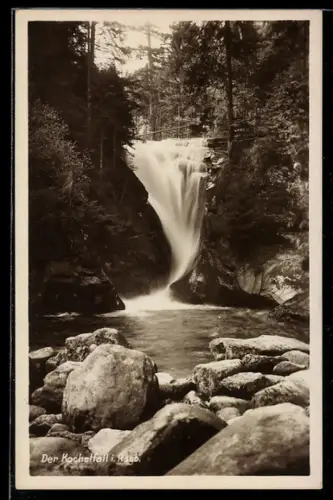 AK Der Kochelfall im Riesengebirge, Wasserfall