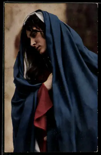 AK Oberammergau, Passionsspiele 1922, Martha Veith als trauernde Maria