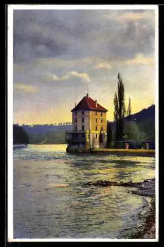 Künstler-AK Photochromie Nr. 5194: Villa am Fluss